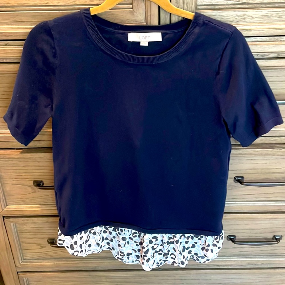 Loft short sleeve top. Size XS